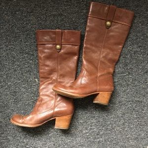Genuine Coach Brown Leather Knee High Boots